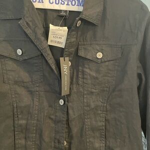 Jones New York Charcoal Button-Up Shirt